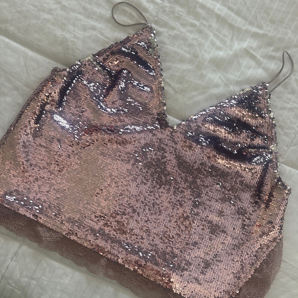 Intimately Free People Swining Sequin Surplice Cami - Picture 2 of 10